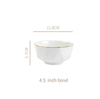 Nordic Minimalist Hexagonal Rhombus Drawing Gold Edge Ceramic Plate