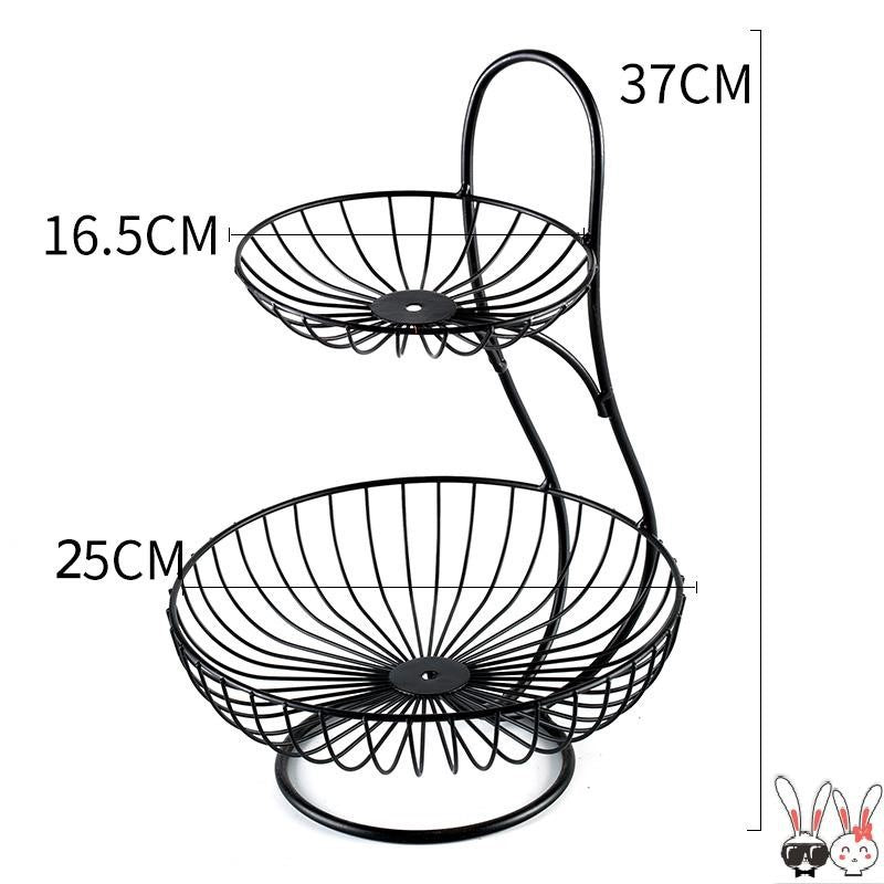 Living Room Home Double-Layer Fruit Tray Modern Creative High-End Multi-Layer Fruit Tray Small Exquisite Double-Layer Fruit Basket