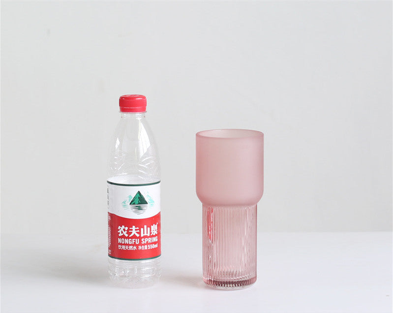 American creative Nordic minimalist glass vase frosted flower arrangement water dried flower flower living room dining table decoration