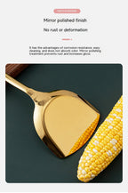 Light Luxury Kitchenware Cooking Seven-piece Ceramic Handle Stainless Steel Kitchen Supplies