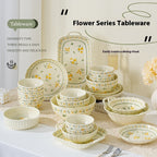 Underglaze Color Bowl And Dish Suit Household Ceramic Tableware