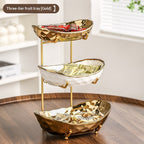 Household Multi-layer Light Luxury Ceramic Fruit Tray