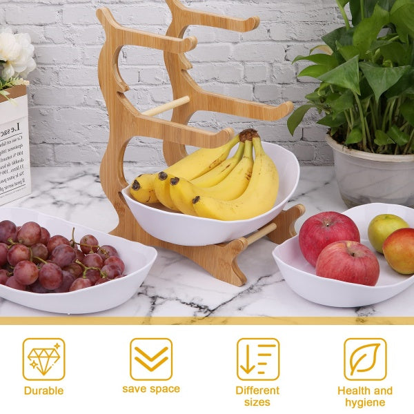 Stacked Fruit Tray Multi-layer Plate Three Compartments Snack Candy Platter Bowl