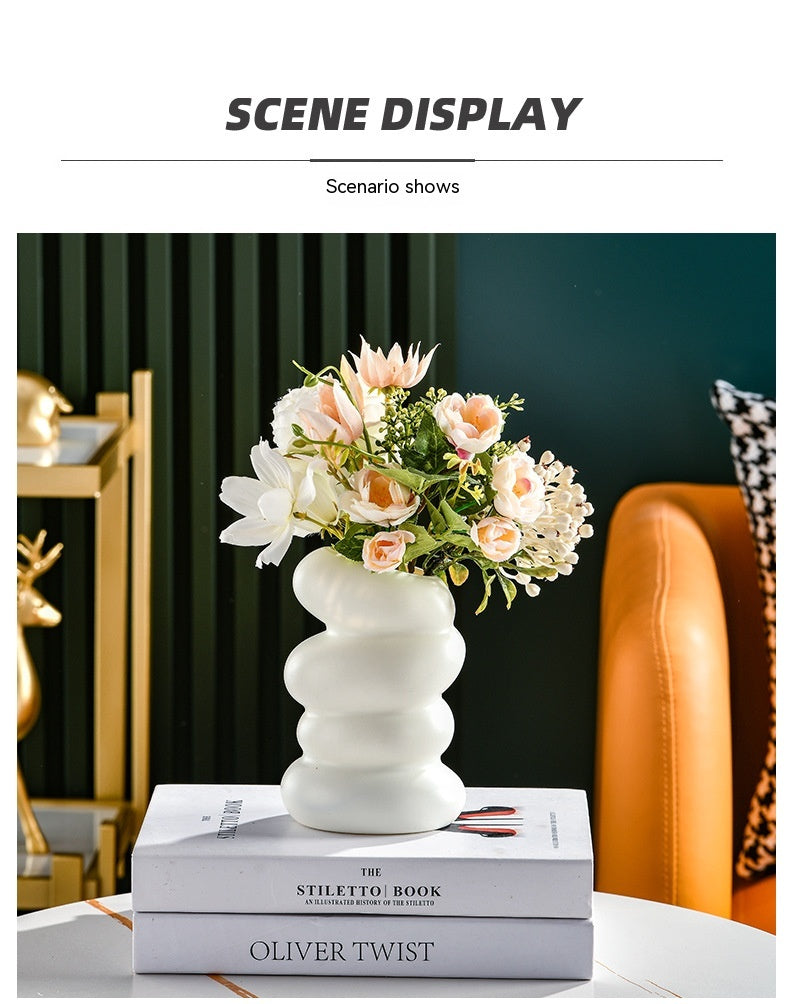 Plastic Spiral Vase Nordic Style Creative Flower Arrangement Container Ornaments