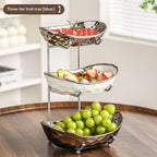 Household Multi-layer Light Luxury Ceramic Fruit Tray