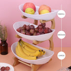 Stacked Fruit Tray Multi-layer Plate Three Compartments Snack Candy Platter Bowl