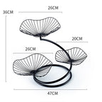 Household Three-layer Simple Iron Art Multi-layer Fruit Tray Storage Basket