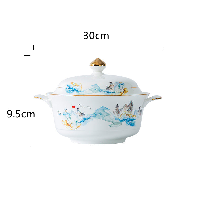 Nordic Bone China Tableware Set For Household Use