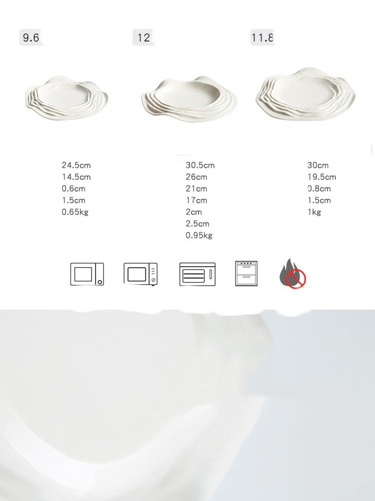 Plate Ceramic Hotel Tableware Western Steak Pasta Plate Customized