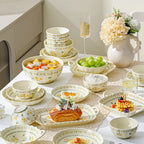 Underglaze Color Bowl And Dish Suit Household Ceramic Tableware