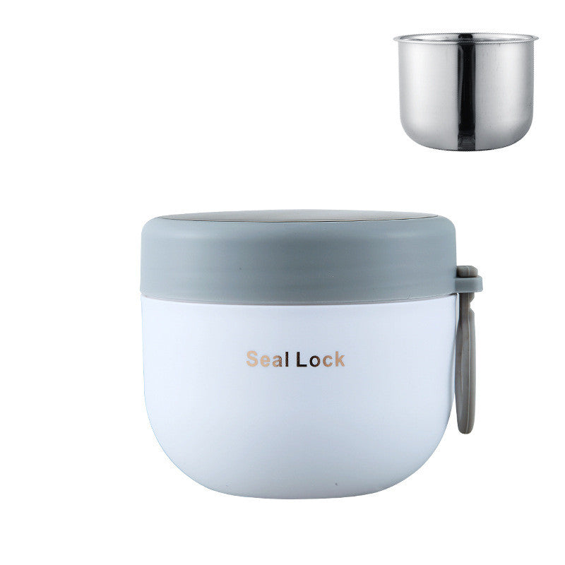 304 Stainless Steel Insulated Oatmeal Cup Soup Microwave Portable With Spoon