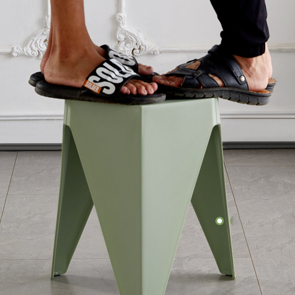 Household Plastic Stool Nordic Windmill Round Stool Thickened Stackable Plastic Stool Simple Modern Dining-table Chair High Bench