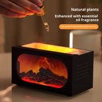 Fireplace Aroma Diffuser Desktop Colorful Simulation Flame Humidifier