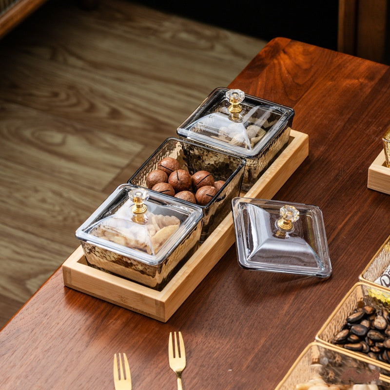 Dessert Separated Platter Acrylic Fruit Snack Plate