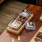 Dessert Separated Platter Acrylic Fruit Snack Plate