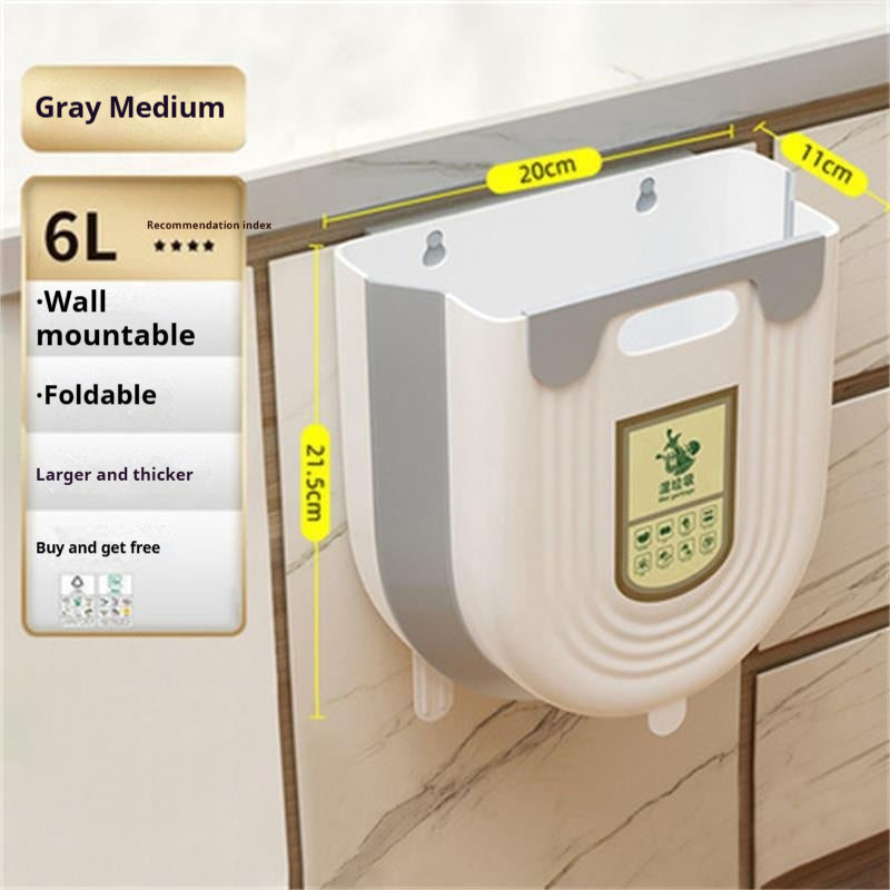 Kitchen Trash Can Hanging Household Kitchen Waste Classification Foldable