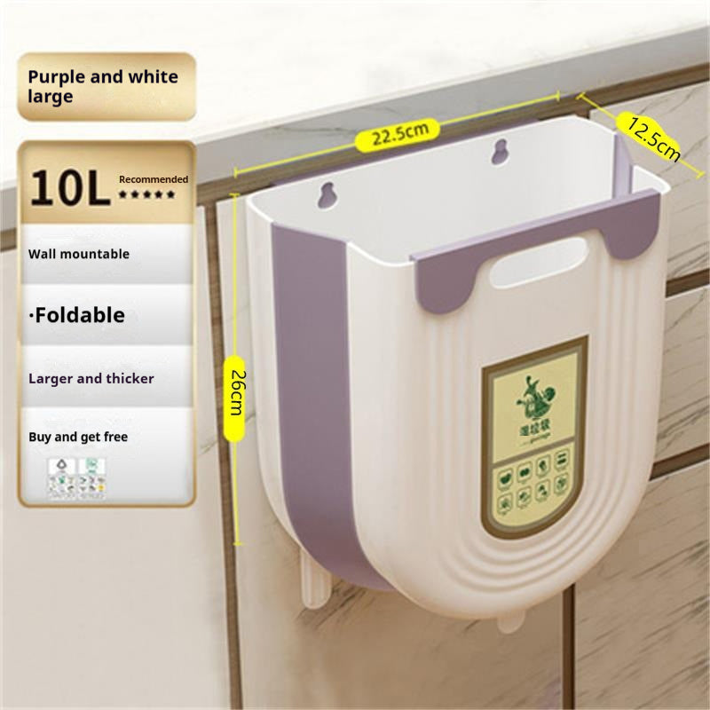 Kitchen Trash Can Hanging Household Kitchen Waste Classification Foldable