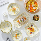 Underglaze Color Bowl And Dish Suit Household Ceramic Tableware