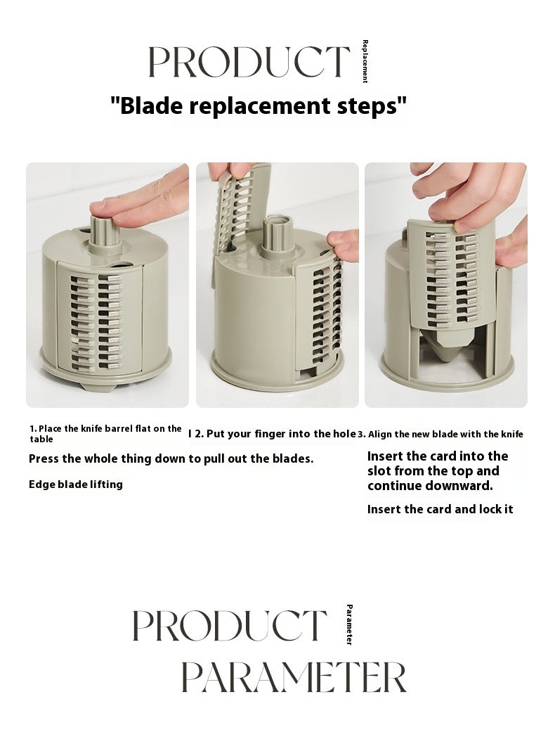 Multi-functional Hand Guard Household Kitchen Hand-cranked Drum Shredder