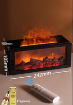 Fireplace Aroma Diffuser Desktop Colorful Simulation Flame Humidifier