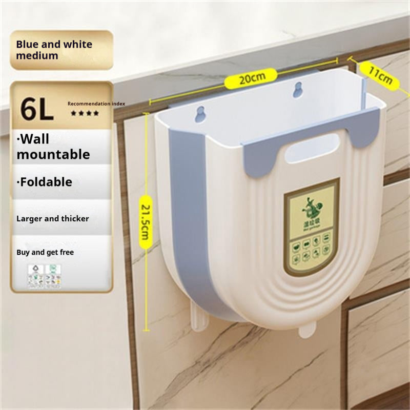 Kitchen Trash Can Hanging Household Kitchen Waste Classification Foldable