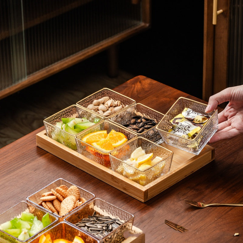 Dessert Separated Platter Acrylic Fruit Snack Plate