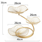 Household Three-layer Simple Iron Art Multi-layer Fruit Tray Storage Basket