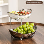 Household Multi-layer Light Luxury Ceramic Fruit Tray