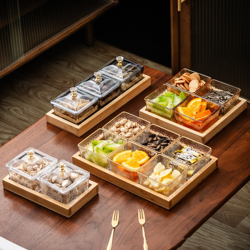 Dessert Separated Platter Acrylic Fruit Snack Plate