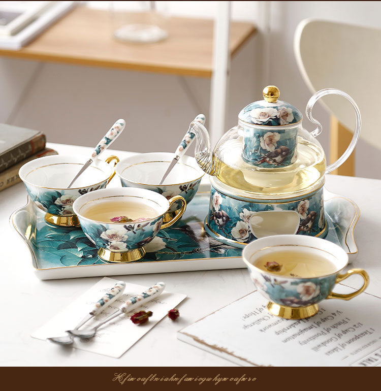 Small Exquisite Bone China Coffee Set Cup And Saucer Suit