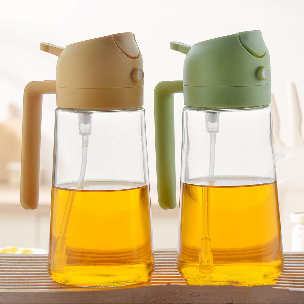 Household Kitchen Large Capacity 470ml Glass Oiler