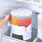 Large Capacity Refrigerator Rotating Cold Water Bottle With Faucet