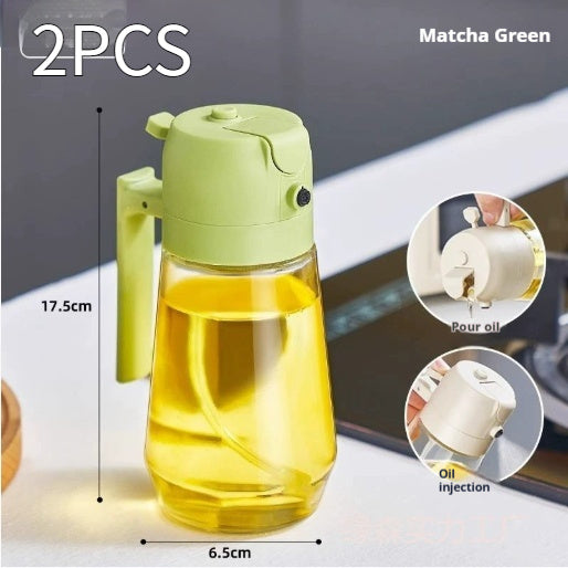 Household Kitchen Large Capacity 470ml Glass Oiler