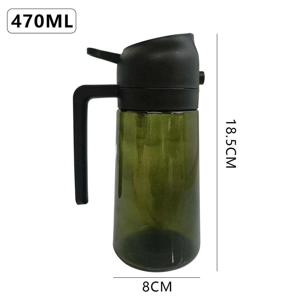 Household Kitchen Large Capacity 470ml Glass Oiler