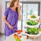 Stacked Fruit Tray Multi-layer Plate Three Compartments Snack Candy Platter Bowl