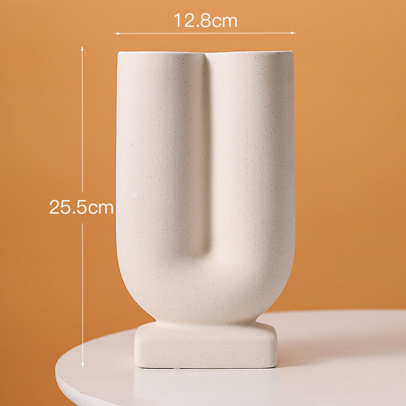 Creative Frosted Ceramic Vase With Metal Spots