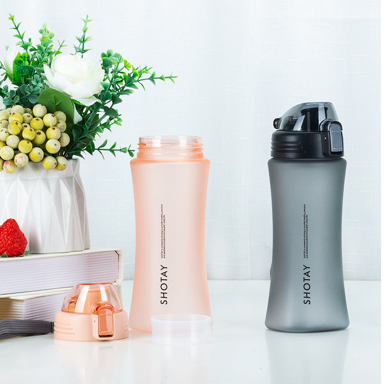 Frosted Tea Cup Portable Plastic Large Capacity